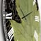 Designart 'Handpainted Green Leaf On Black Traditional Wall Clock